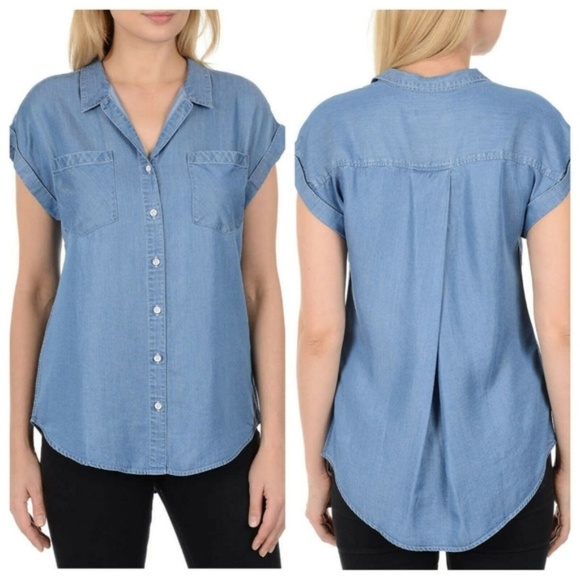 JACHS Girlfriend Tops - Jachs Girlfriend Shirt Top Blouse Cap Short Sleeve